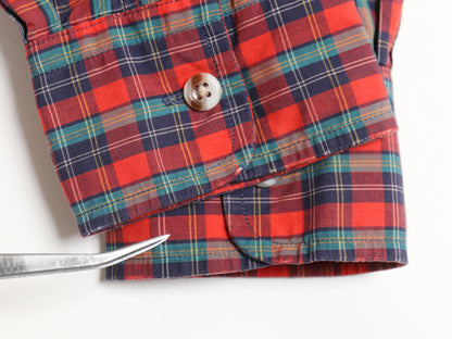 80s Abercrombie&Fitch チェック 長袖 ボタンダウン シャツ メンズ L / ヴィンテージ コットン ポケット付き マルチカラー カジュアル 薄手
