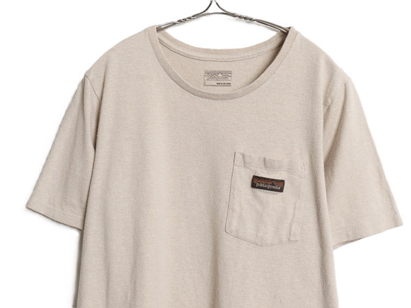 パタゴニア ポケット付き 半袖 Tシャツ レディース L / 20年製 アウトドア ポケT カットソー ワンポイント ヘンプ オーガニック コットン