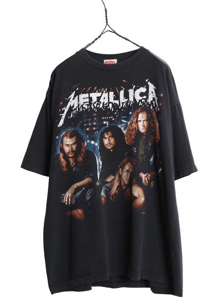 90s 00s ★ メタリカ パスヘッド イラスト プリント Tシャツ メンズ XL / オールド ロック メタル グラフィック アート バンT ブラック