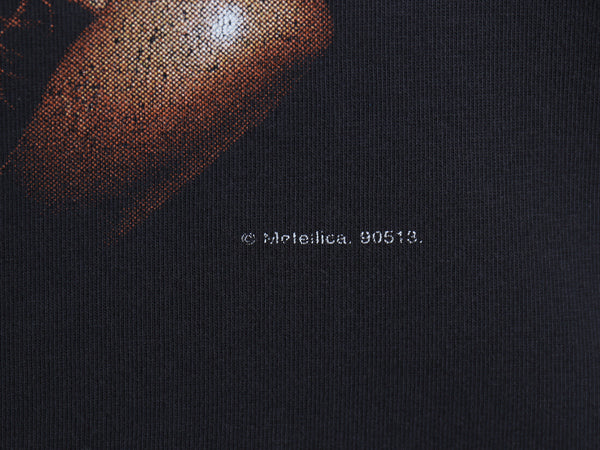 90s 00s ★ メタリカ パスヘッド イラスト プリント Tシャツ メンズ XL / オールド ロック メタル グラフィック アート バンT ブラック
