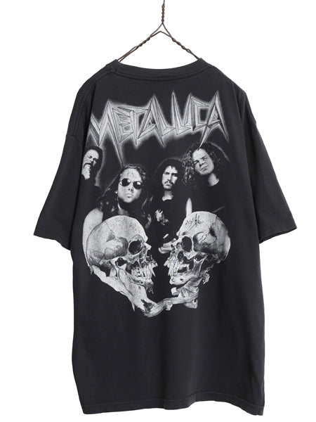 90s 00s ★ メタリカ パスヘッド イラスト プリント Tシャツ メンズ XL / オールド ロック メタル グラフィック アート バンT ブラック