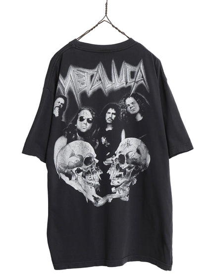 90s 00s ★ メタリカ パスヘッド イラスト プリント Tシャツ メンズ XL / オールド ロック メタル グラフィック アート バンT ブラック