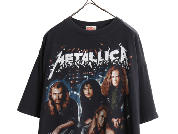 90s 00s ★ メタリカ パスヘッド イラスト プリント Tシャツ メンズ XL / オールド ロック メタル グラフィック アート バンT ブラック