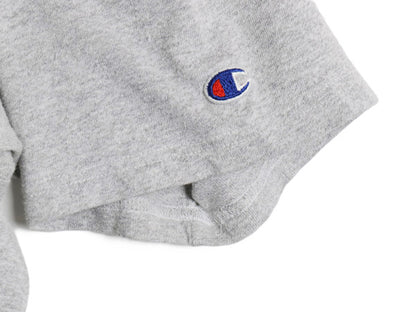 90s USA製 チャンピオン カレッジ プリント 半袖 Tシャツ メンズ XL / オールド 目付き カットソー 大きいサイズ シンプル 霜降り グレー
