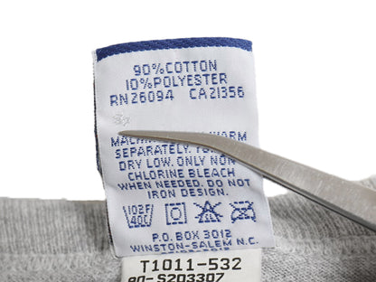 90s USA製 チャンピオン カレッジ プリント 半袖 Tシャツ メンズ XL / オールド 目付き カットソー 大きいサイズ シンプル 霜降り グレー