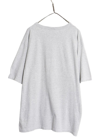 90s USA製 チャンピオン カレッジ プリント 半袖 Tシャツ メンズ XL / オールド 目付き カットソー 大きいサイズ シンプル 霜降り グレー