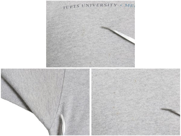 90s USA製 チャンピオン カレッジ プリント 半袖 Tシャツ メンズ XL / オールド 目付き カットソー 大きいサイズ シンプル 霜降り グレー
