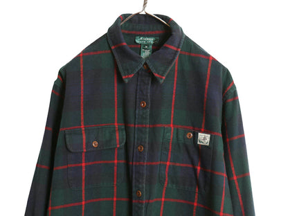 90s ローレン ラルフローレン チェック 長袖 ヘビー フランネル シャツ レディース メンズ M / オールド ポロ ネルシャツ ヘビーウェイト
