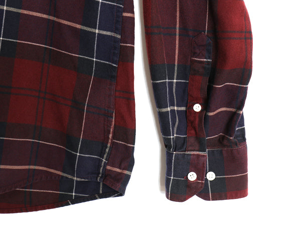 バブアー チェック 長袖 ボタンダウン シャツ メンズ M / TAILORED FIT 起毛 コットン ネルシャツ ワンポイント ポケット付き マルチカラー