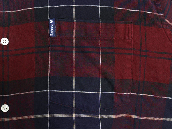 バブアー チェック 長袖 ボタンダウン シャツ メンズ M / TAILORED FIT 起毛 コットン ネルシャツ ワンポイント ポケット付き マルチカラー