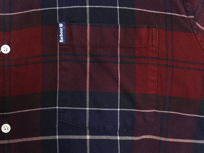バブアー チェック 長袖 ボタンダウン シャツ メンズ M / TAILORED FIT 起毛 コットン ネルシャツ ワンポイント ポケット付き マルチカラー