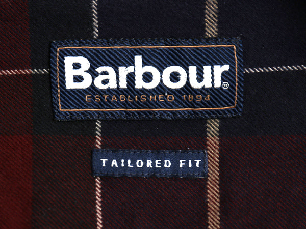 バブアー チェック 長袖 ボタンダウン シャツ メンズ M / TAILORED FIT 起毛 コットン ネルシャツ ワンポイント ポケット付き マルチカラー