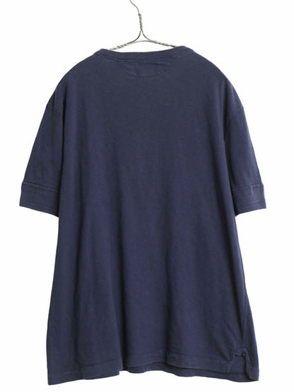 90s ポロ ラルフローレン ヘンリーネック 半袖 Tシャツ メンズ XL / オールド マチ付き 段リブ シングルステッチ カットソー 大きいサイズ