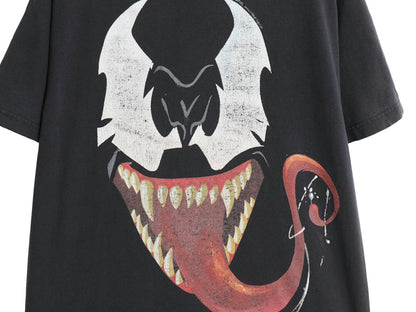 00s ★ ヴェノム イラスト プリント Tシャツ メンズ M / 古着 オールド ムービー 映画 マーベル スパイダーマン キャラクター アメコミ 黒