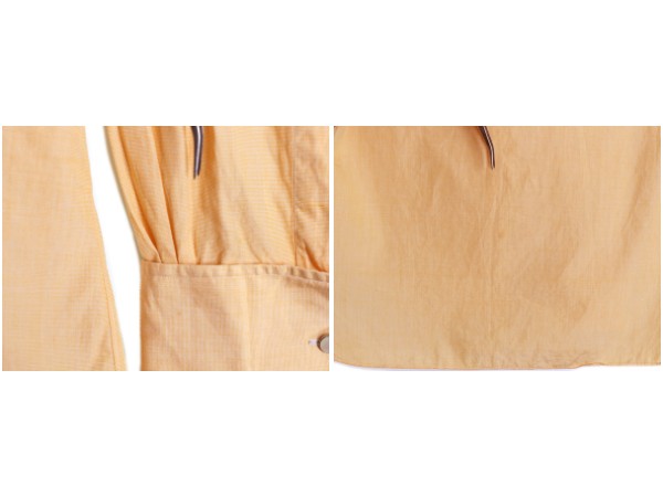 60s 70s ビスポーク ★ アスコットチャン 長袖 ドレス シャツ メンズ L 程/ 古着 ヴィンテージ カスタムメイド ダブルカフス コットン 無地