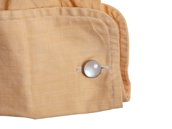 60s 70s ビスポーク ★ アスコットチャン 長袖 ドレス シャツ メンズ L 程/ 古着 ヴィンテージ カスタムメイド ダブルカフス コットン 無地