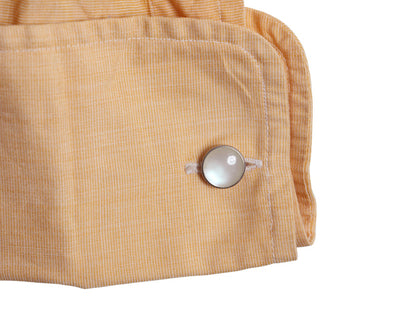 60s 70s ビスポーク ★ アスコットチャン 長袖 ドレス シャツ メンズ L 程/ 古着 ヴィンテージ カスタムメイド ダブルカフス コットン 無地