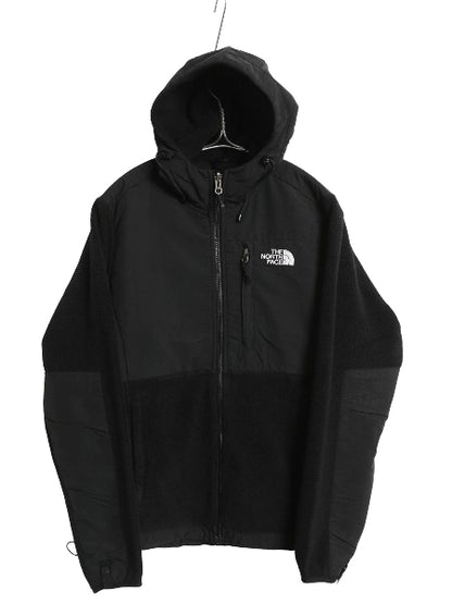 ノースフェイス フード付き デナリ ジャケット レディース S / アウトドア フリース ナイロン パーカー ジャンパー フルジップ ブルゾン 黒