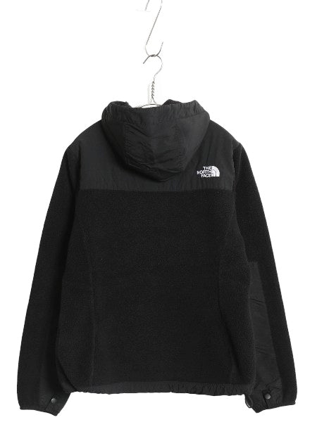 ノースフェイス フード付き デナリ ジャケット レディース S / アウトドア フリース ナイロン パーカー ジャンパー フルジップ ブルゾン 黒