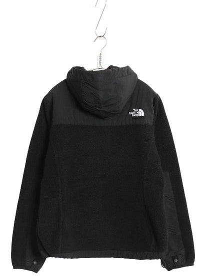 ノースフェイス フード付き デナリ ジャケット レディース S / アウトドア フリース ナイロン パーカー ジャンパー フルジップ ブルゾン 黒