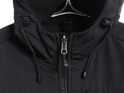 ノースフェイス フード付き デナリ ジャケット レディース S / アウトドア フリース ナイロン パーカー ジャンパー フルジップ ブルゾン 黒