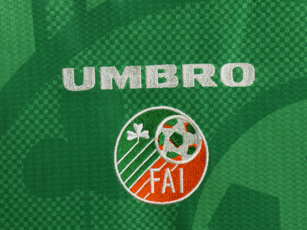90s 00s ☆ アンブロ アイルランド 代表 長袖 サッカー ユニフォーム メンズ XL オールド 98 99 00 当時物 フットボール ナショナル ホーム