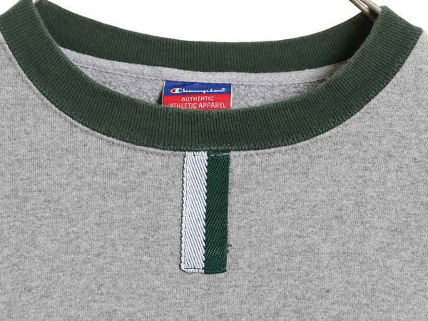 00s チャンピオン ワンポイント プリント スウェット メンズ XL / オールド チョコチン トレーナー 裏起毛 ヘビーウェイト 大きいサイズ 灰