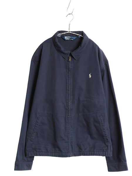 90s ポロ ラルフローレン スイングトップ ジャケット メンズ XXL / 古着 オールド コットン ブルゾン ジャンパー フルジップ 大きいサイズ
