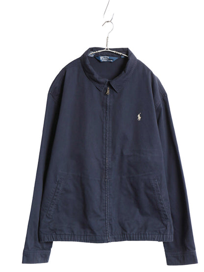 90s ポロ ラルフローレン スイングトップ ジャケット メンズ XXL / 古着 オールド コットン ブルゾン ジャンパー フルジップ 大きいサイズ