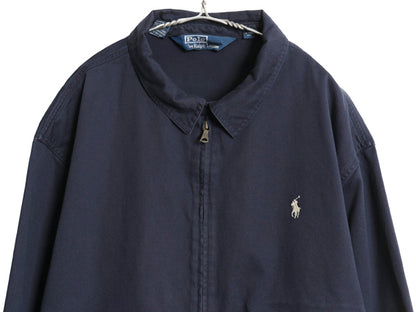 90s ポロ ラルフローレン スイングトップ ジャケット メンズ XXL / 古着 オールド コットン ブルゾン ジャンパー フルジップ 大きいサイズ