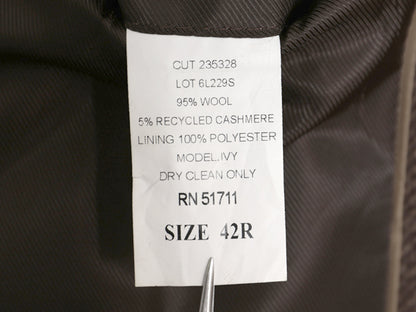 00s ローレン ラルフローレン ステンカラー コート メンズ L 程 古着 オールド ポロ ウール カシミヤ ツイード ロングコート チェスター 茶