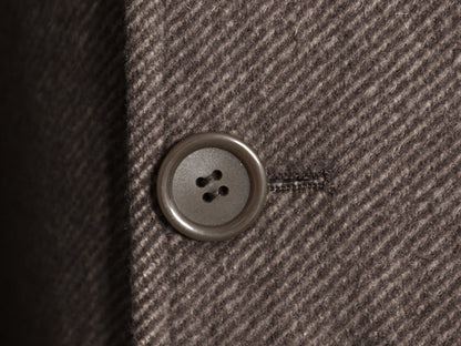 00s ローレン ラルフローレン ステンカラー コート メンズ L 程 古着 オールド ポロ ウール カシミヤ ツイード ロングコート チェスター 茶