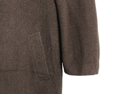 00s ローレン ラルフローレン ステンカラー コート メンズ L 程 古着 オールド ポロ ウール カシミヤ ツイード ロングコート チェスター 茶