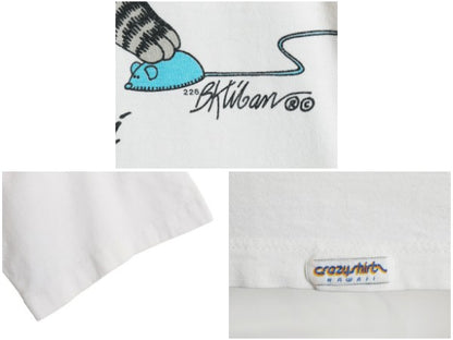 90s USA製 クリバンキャット イラスト 両面 プリント Tシャツ メンズ レディース L オールド ネコ アニマル キャラクター シングルステッチ