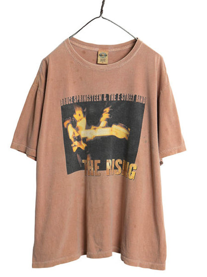 00s USA製 ブルース スプリングスティーン ツアー イラスト プリント Tシャツ メンズ L オールド 両面 オフィシャル ロック バンド アート