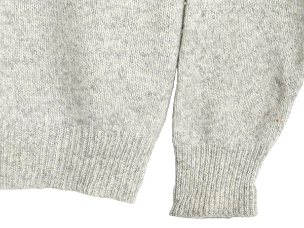 90s USA製 エディーバウアー ショールカラー ウール ニット セーター メンズ L 古着 オールド 黒タグ アウトドア プルオーバー 無地 杢 灰