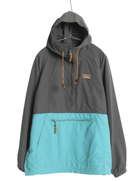 エルエルビーン ナイロン アノラック パーカー ジャケット レディース L プルオーバー ハーフジップ マンパ パッカブル ツートン シンプル
