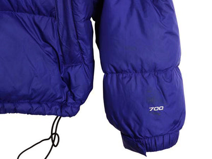 ノースフェイス ヌプシ ダウン ジャケット メンズ L / アウトドア 700フィル フルジップ ハイネック ブルゾン ジャンパー 黒 青 ツートン