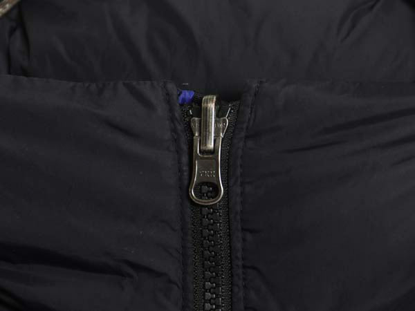 ノースフェイス ヌプシ ダウン ジャケット メンズ L / アウトドア 700フィル フルジップ ハイネック ブルゾン ジャンパー 黒 青 ツートン