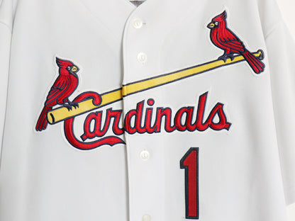 カージナルス ベースボール シャツ メンズ XL / MLB オフィシャル マジェスティック 大リーグ ユニフォーム ゲームシャツ 大きいサイズ 白