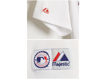 カージナルス ベースボール シャツ メンズ XL / MLB オフィシャル マジェスティック 大リーグ ユニフォーム ゲームシャツ 大きいサイズ 白