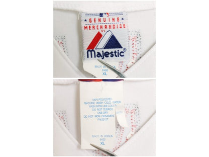 カージナルス ベースボール シャツ メンズ XL / MLB オフィシャル マジェスティック 大リーグ ユニフォーム ゲームシャツ 大きいサイズ 白