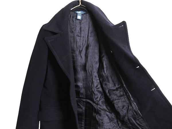 90s デッドストック 00s ポロ ラルフローレン Pコート キッズ L メンズ S ミリタリー USN ヴィンテージ ネイビー タイプ 8ボタン 13スター