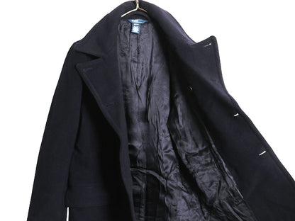 90s デッドストック 00s ポロ ラルフローレン Pコート キッズ L メンズ S ミリタリー USN ヴィンテージ ネイビー タイプ 8ボタン 13スター