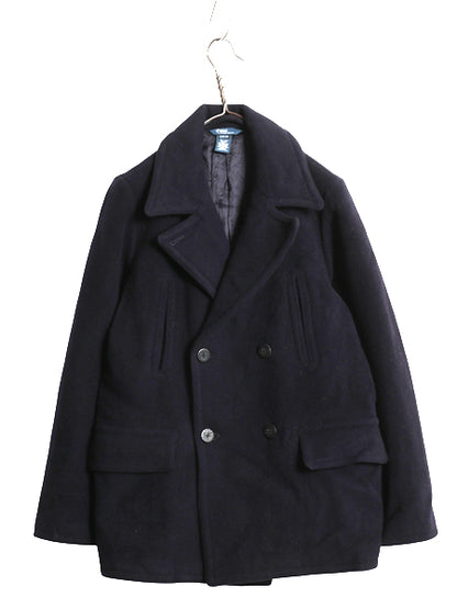 90s デッドストック 00s ポロ ラルフローレン Pコート キッズ L メンズ S ミリタリー USN ヴィンテージ ネイビー タイプ 8ボタン 13スター