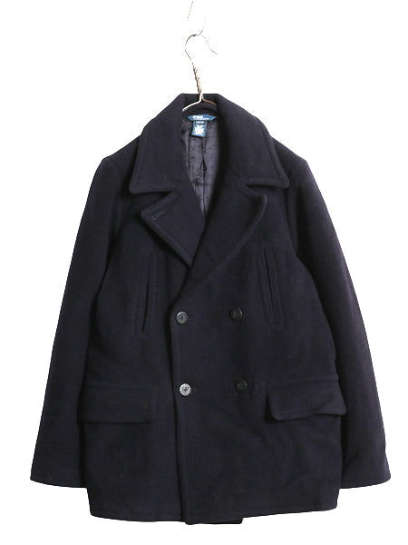 90s デッドストック 00s ポロ ラルフローレン Pコート キッズ L メンズ S ミリタリー USN ヴィンテージ ネイビー タイプ 8ボタン 13スター