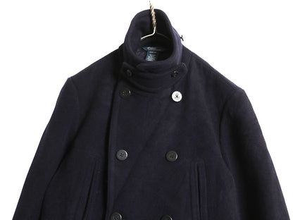 90s デッドストック 00s ポロ ラルフローレン Pコート キッズ L メンズ S ミリタリー USN ヴィンテージ ネイビー タイプ 8ボタン 13スター