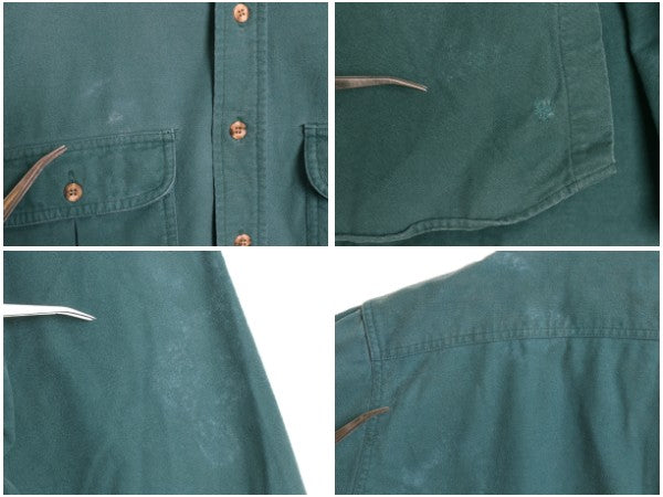 90s セントジョンズベイ シャモア クロス 長袖 シャツ メンズ XL / オールド ネルシャツ ヘビーウェイト コットン フランネル 大きいサイズ