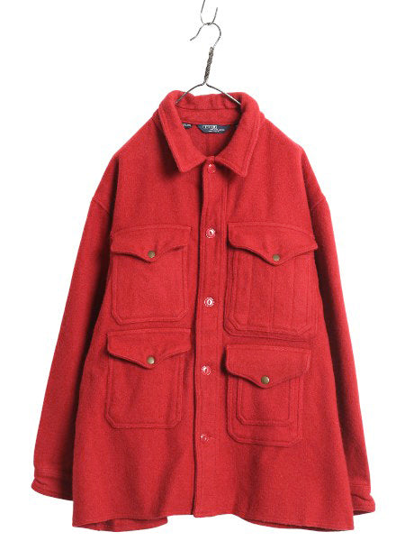 80s USA製 ポロ ラルフローレン ウール ハンティング ジャケット メンズ XL / ヴィンテージ シングル マッキーノ クルーザー 大きいサイズ