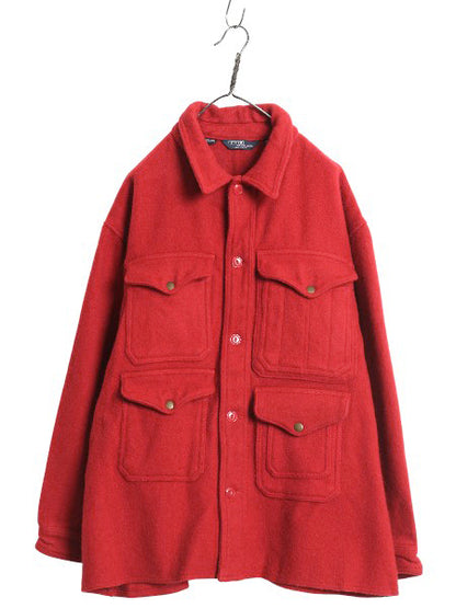 80s USA製 ポロ ラルフローレン ウール ハンティング ジャケット メンズ XL / ヴィンテージ シングル マッキーノ クルーザー 大きいサイズ